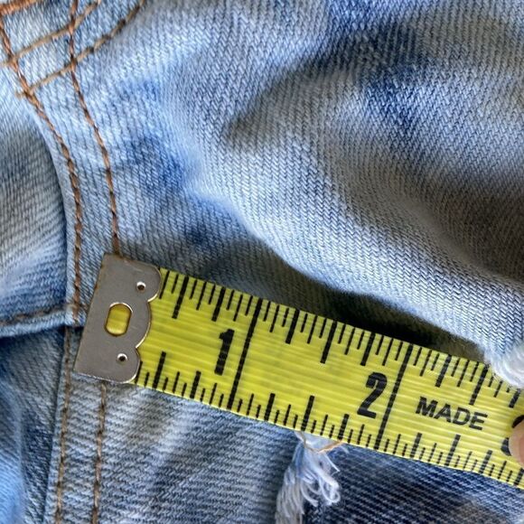 American Eagle Outfitters Distressed Embellished Tye Dye Raw Hem Shorts Sz 2 - Picture 11 of 12